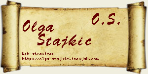Olga Stajkić vizit kartica